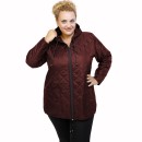 B21-6629 Jacket with zipper and hood - Bordeaux