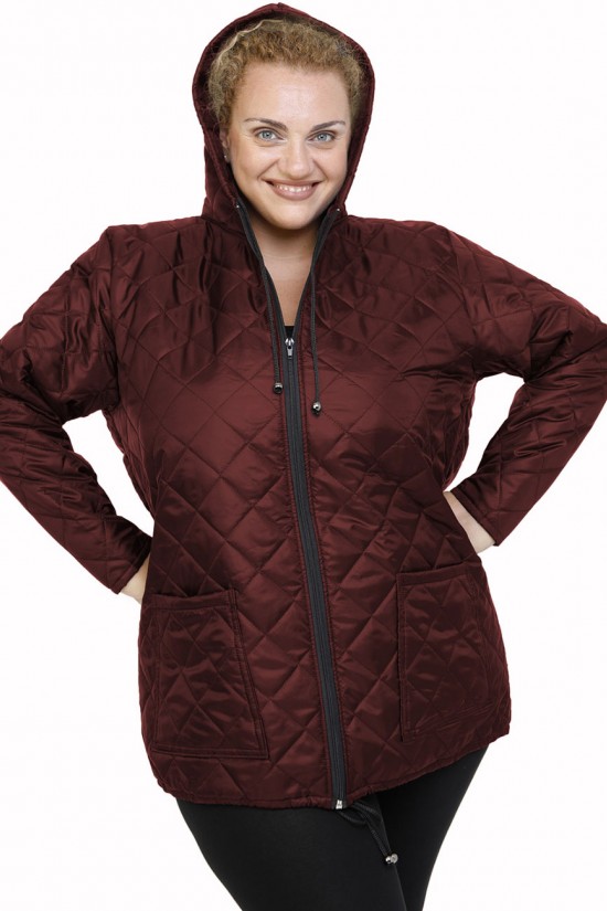 B21-6629K Μπουφάν με φερμουάρ και κουκούλα  - Μπορτώ B21-6629K Μπουφάν με φερμουάρ και κουκούλα  - Μπορτώ