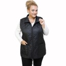 B21-6629AG Sleeveless jacket with zipper and collar - Black