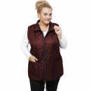 B21-6629AG Sleeveless jacket with zipper and collar - Bordeaux