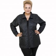 B21-6629G Jacket with zipper and collar - Black