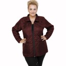 B21-6629G Jacket with zipper and collar - Bordeaux