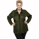 B21-6629G Jacket with zipper and collar - Cypress Green