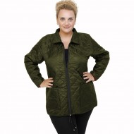 B21-6629G Μπουφάν με φερμουάρ και γιακά - Κυπαρισσί