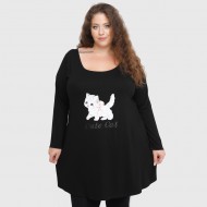 B22-276-S-7 Μακριά Μπλούζα με στάμπα