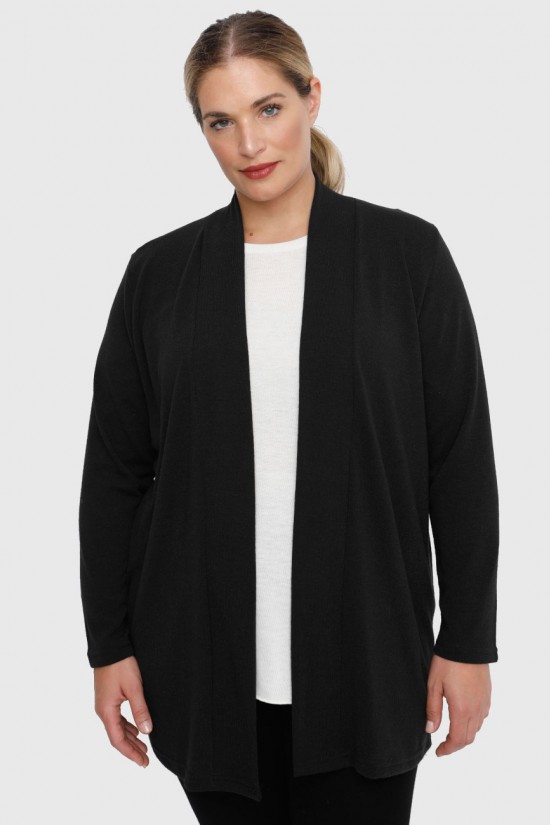 B22-340 Ζακέτα κλασική - Μαύρο B22-340 Ζακέτα κλασική - Μαύρο