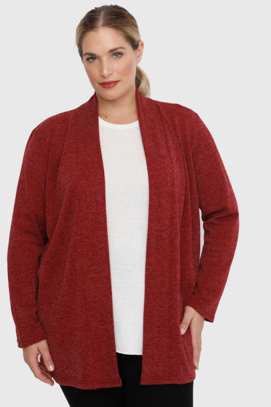 B22-340 Ζακέτα κλασική - Μπορντώ B22-340 Ζακέτα κλασική - Μπορντώ