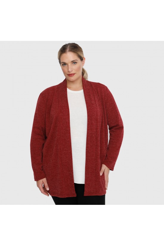 B22-340 Ζακέτα κλασική - Μπορντώ B22-340 Ζακέτα κλασική - Μπορντώ