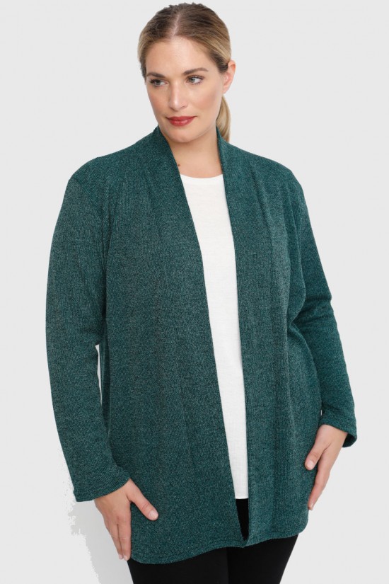 B22-340 Ζακέτα κλασική - Πράσινο B22-340 Ζακέτα κλασική - Πράσινο