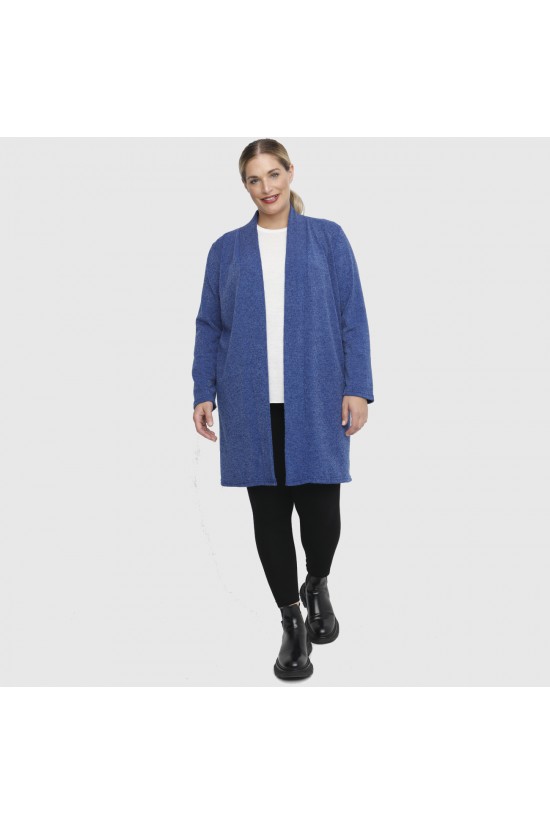 B22-342 Ζακέτα μακριά κλασική - Μπλε Ρουά