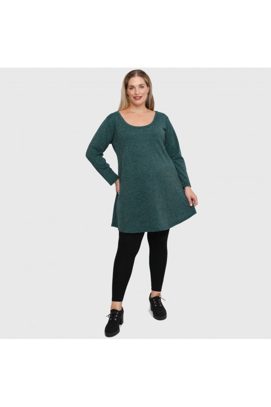 B22-376 Πλεκτο Μπλουζοφόρεμα - Πράσινο B22-376 Πλεκτο Μπλουζοφόρεμα - Πράσινο