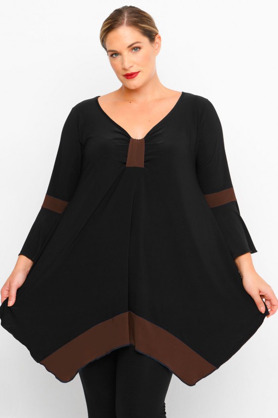 B23-155D Μπλούζα Άλφα - Καφέ