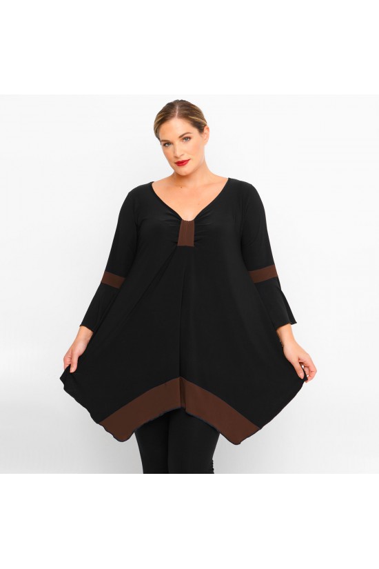 B23-155D Μπλούζα Άλφα - Καφέ