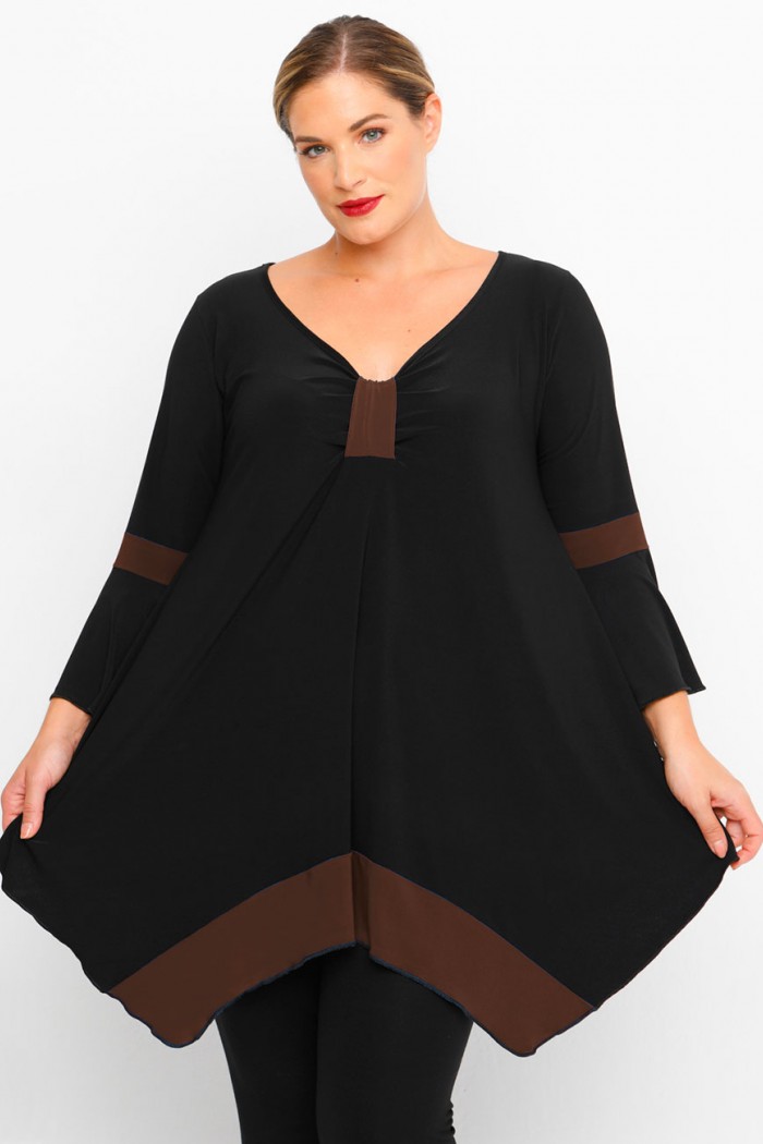 B23-155D Alpha Blouse - Brown