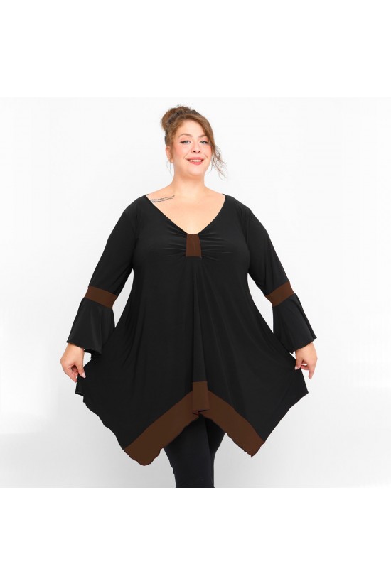 B23-155D Μπλούζα Άλφα - Καφέ