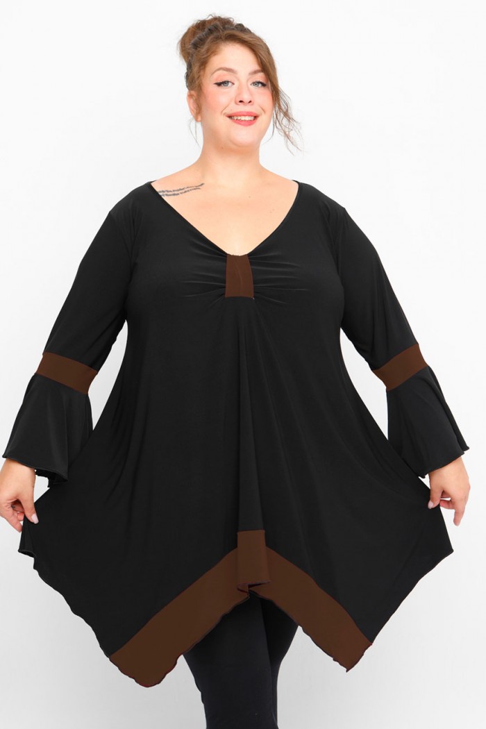B23-155D Alpha Blouse - Brown