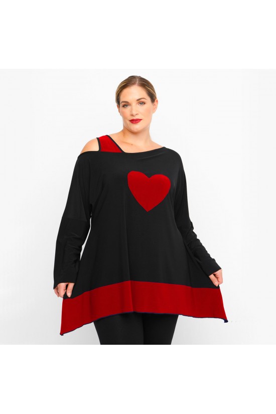 B23-158 Μπλούζα Άλφα Ρεγκλάν - Μπορντώ