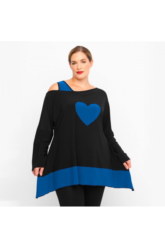 B23-158 Μπλούζα Άλφα Ρεγκλάν - Πετρόλ B23-158 Μπλούζα Άλφα Ρεγκλάν - Πετρόλ