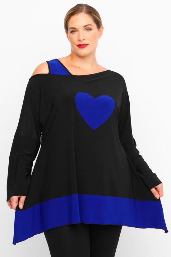 B23-158 Μπλούζα Άλφα Ρεγκλάν - Μπλε Ρουά