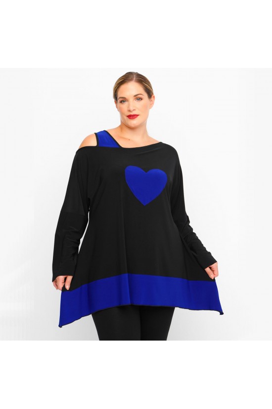 B23-158 Μπλούζα Άλφα Ρεγκλάν - Μπλε Ρουά