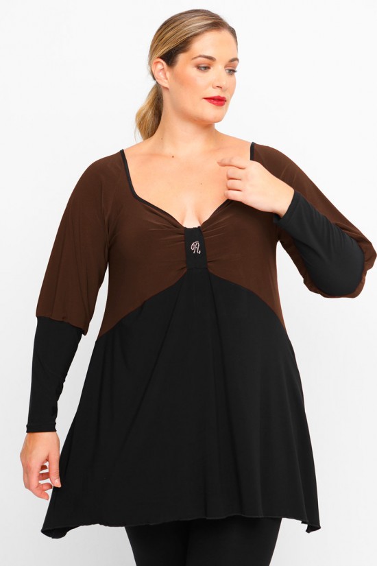 B23-161 Μπλούζα Άλφα - Καφέ