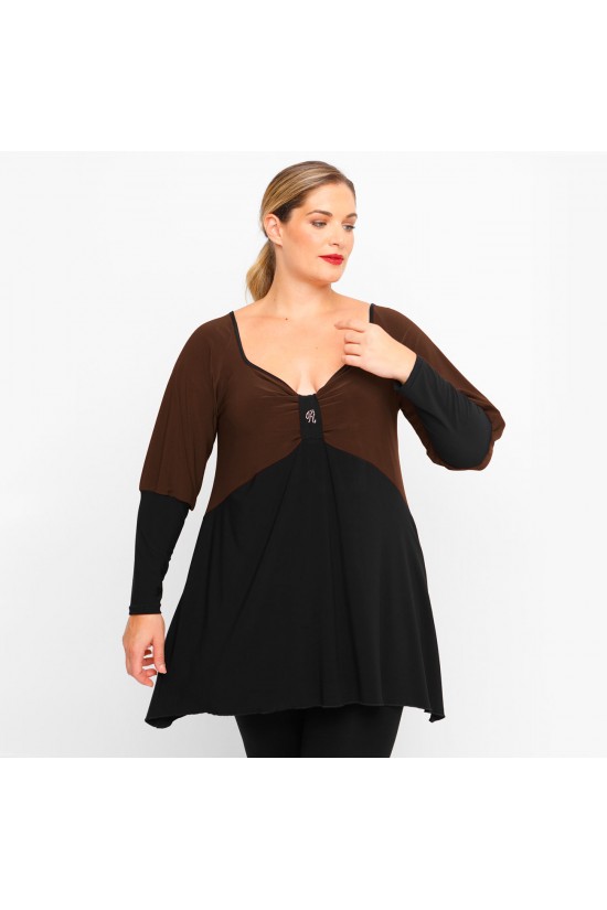 B23-161 Μπλούζα Άλφα - Καφέ