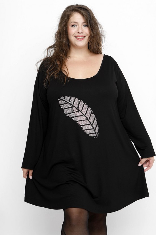 B23-276-S-32 Μπλούζοφόρεμα με στάμπα