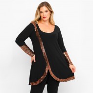 B23-2297 Μπλουζοφόρεμα Εβαζέ - Μπρονζέ