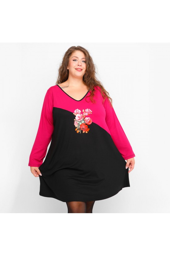 B23-3076-VK Μπλούζοφόρεμα με στάμπα B23-3076-VK Μπλούζοφόρεμα με στάμπα