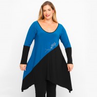 B23-3182K Μπλουζοφόρεμα Εβαζέ - Πετρόλ