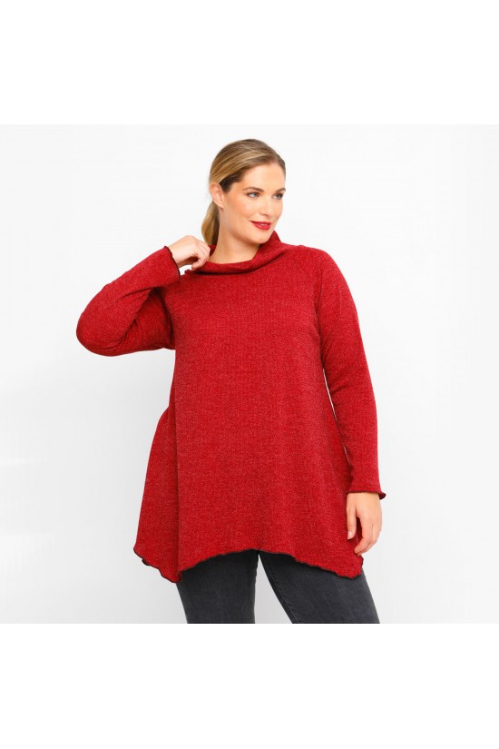 B23-323AKZ Πλεκτή Μπλούζα Άλφα - Μπορντώ B23-323AKZ Πλεκτή Μπλούζα Άλφα - Μπορντώ