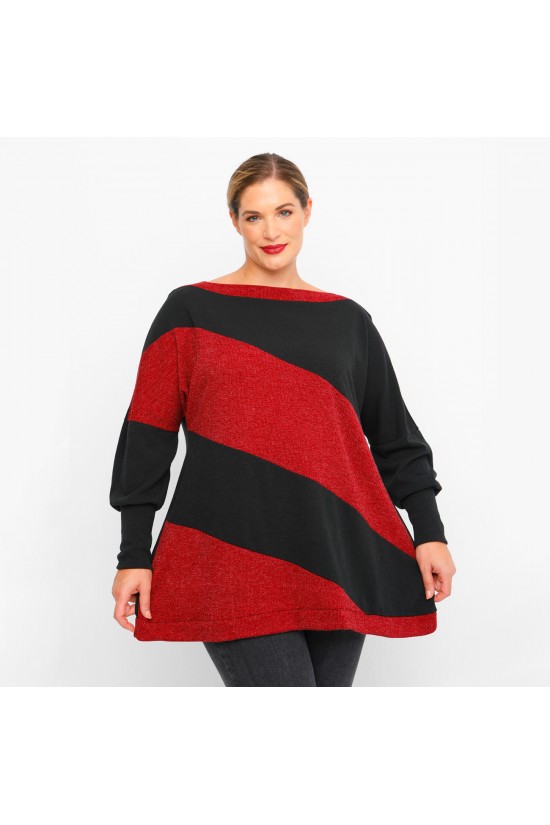 B23-328K Μπλούζα Ρεγκλάν - Μπορντώ