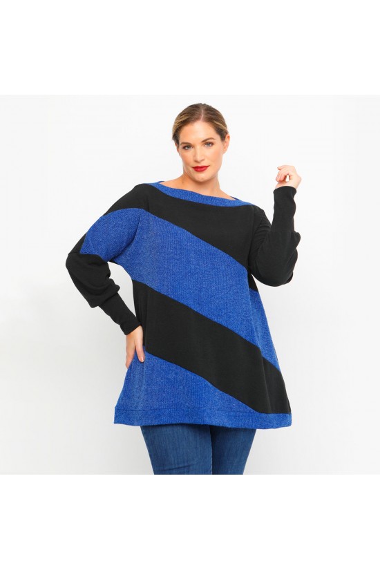 B23-328K Μπλούζα Ρεγκλάν - Μπλε Ρουά