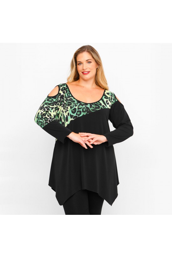 B23-6023ATF Μπλούζα εμπριμέ - Πράσινο