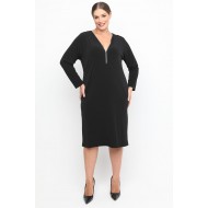 B24-100F Φόρεμα με Φερμουάρ - Μαύρο