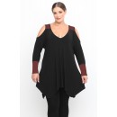 B24-123AN Alpha Blouse - Bordeaux