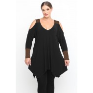 B24-123AN Μπλούζα Άλφα Κομποζέ - Καφέ