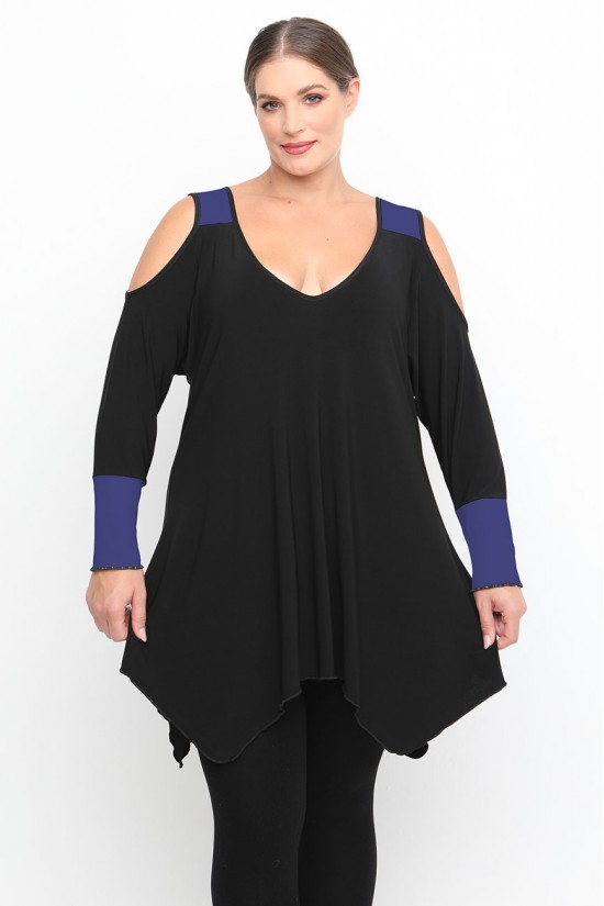 B24-123AN Μπλούζα Άλφα Κομποζέ - Μπλε Ρουά