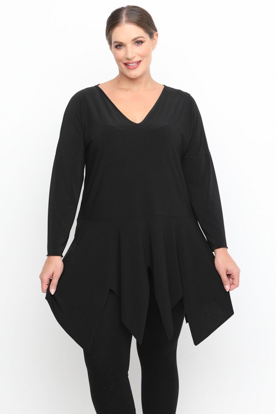 B24-173 Μπλουζοφόρεμα μονόχρωμο - Μαύρο B24-173 Μπλουζοφόρεμα μονόχρωμο - Μαύρο