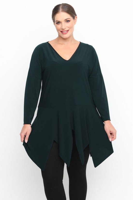 B24-173 Μπλουζοφόρεμα μονόχρωμο - Πετρόλ B24-173 Μπλουζοφόρεμα μονόχρωμο - Πετρόλ