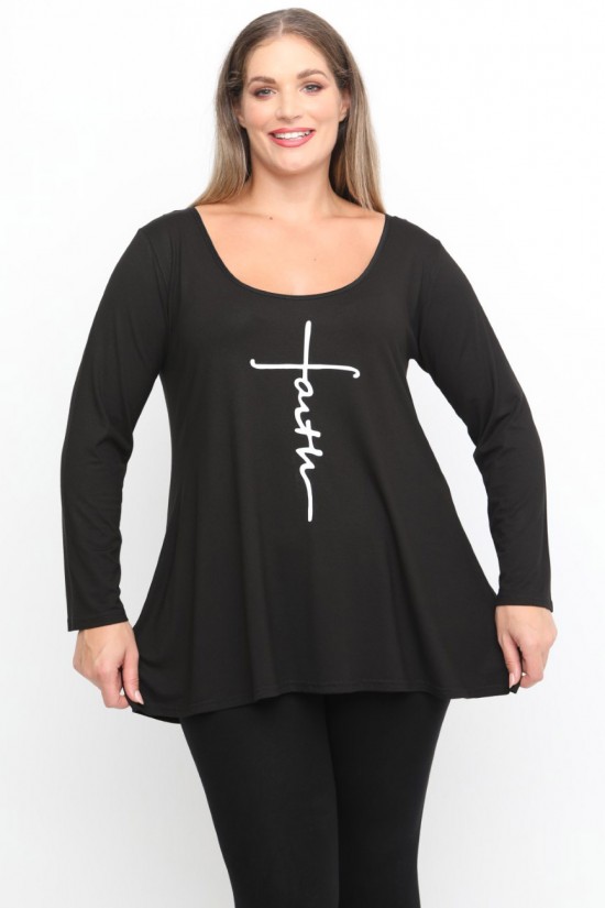 B24-208L-S-40 Μπλούζα Εβαζέ με Στάμπα