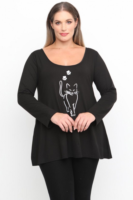 B24-208L-S-41 Μπλούζα Εβαζέ με Στάμπα