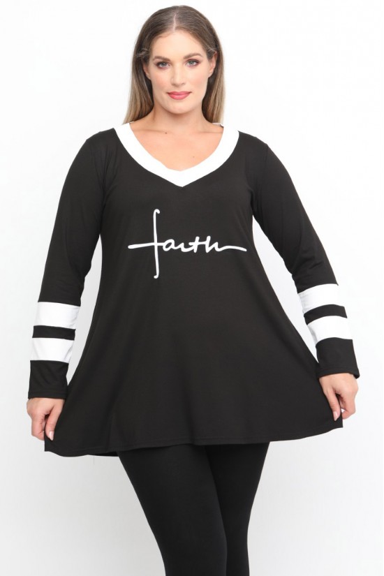 B24-208LN-S-40 Μπλούζα Εβαζέ με Στάμπα