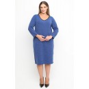 B24-300V Knitted Dress - Royal Blue