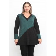 B24-308LM Μπλούζα Εβαζέ Πλεκτή - Πράσινο