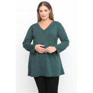 B24-308LV Μπλούζα Εβαζέ Πλεκτή - Πράσινο