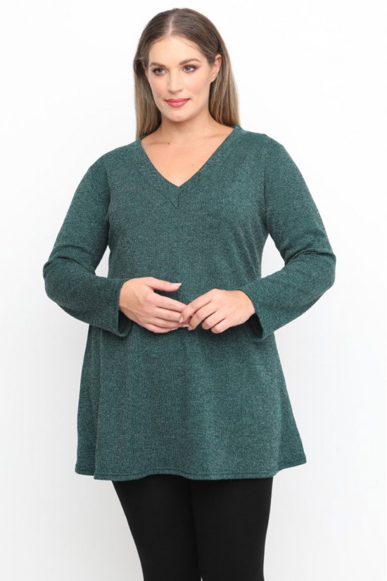 B24-308LV Μπλούζα Εβαζέ Πλεκτή - Πράσινο