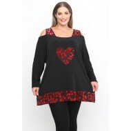 B24-4587 Μπλούζα Άλφα Κομποζέ - Μπορντώ