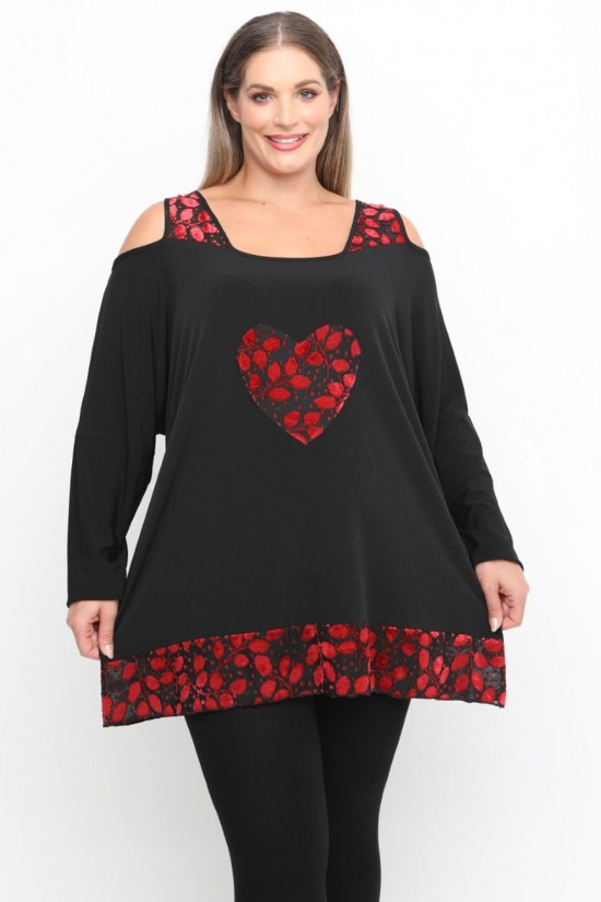 B24-4587 Μπλούζα Άλφα Κομποζέ - Μπορντώ