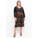 B24-4600V Dress with Pattern
